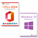 Microsoft Office 2024 Professional Plus + Microsoft Windows 10 Professional para 3 PCs