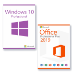 COMBO:  Microsoft Office 2019 Professional Plus - Windows 10 Professional licencia para 3 PCs