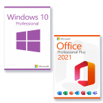 Combo Microsoft Office 2021 Professional Plus - Windows 10 Professional licencia para 3 PCs