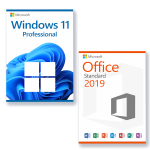 Combo Office 2019 Standard + Windows 11 Pro licencia para 3 PCs
