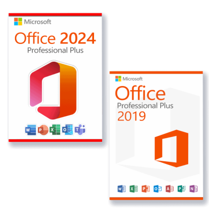 Microsoft Office 2024 Professional Plus + Microsoft Office 2019 Professional Plus para 3 PCs