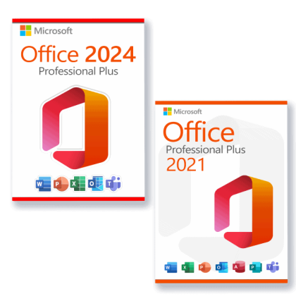 Microsoft Office 2024 Professional Plus + Microsoft Office 2021 Professional Plus licencia para 3 PCs
